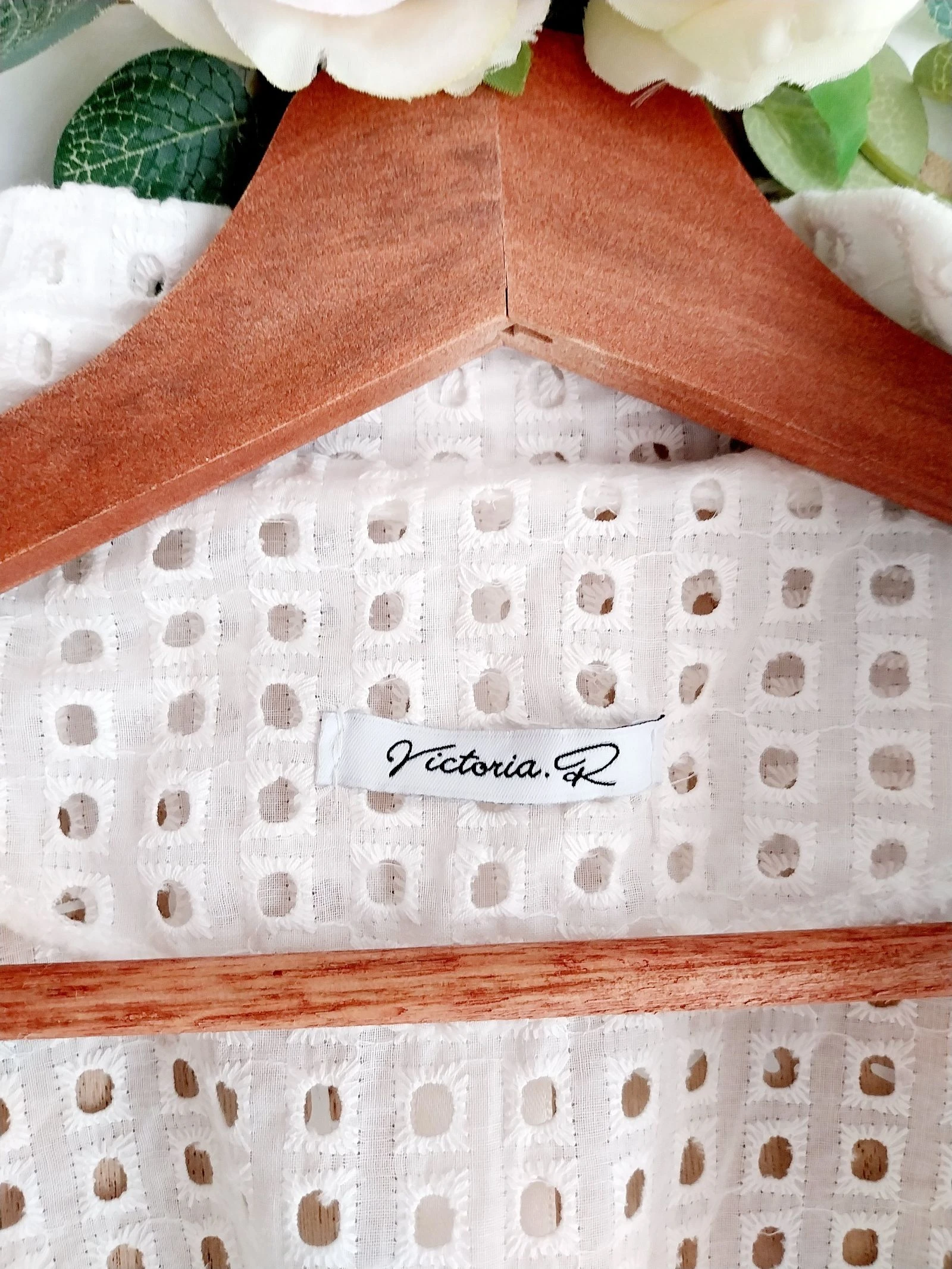 Chaqueta bohemia blanca ajourada 100% algodón Talla 40 Victoria – photo 7